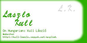 laszlo kull business card